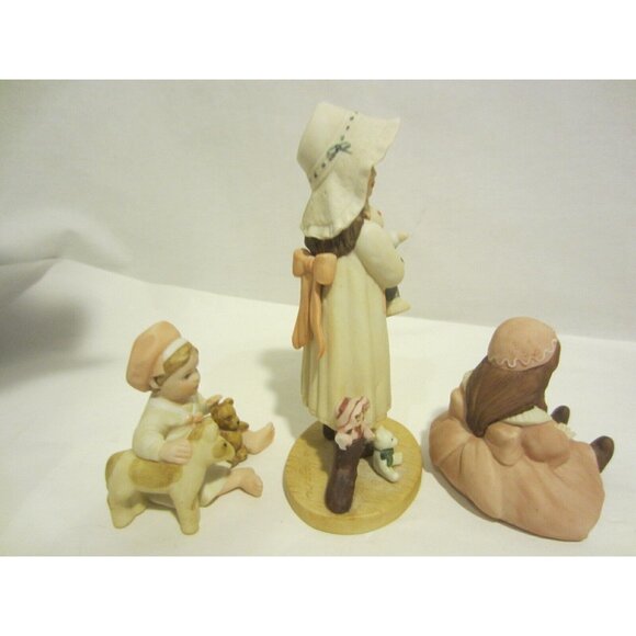 JAN HAGARA Royal Orleans Brianna sitter Brooke Crystal 3 figurines COA VINTAGE - Picture 3 of 11